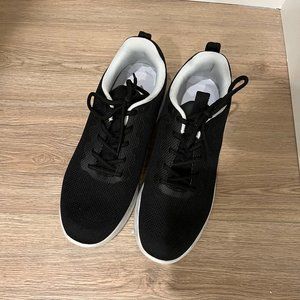 UNIQLO Unisex Knitted Lace-up Sneakers - Black - Size 8